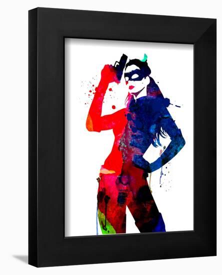 Catwoman Watercolor-Lana Feldman-Framed Art Print