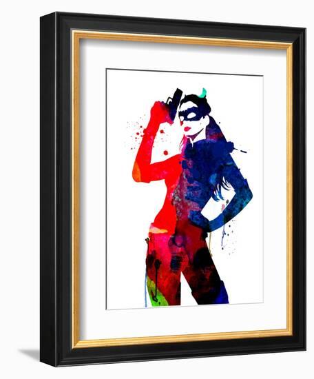 Catwoman Watercolor-Lana Feldman-Framed Art Print