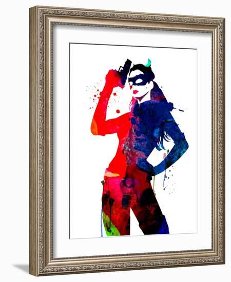 Catwoman Watercolor-Lana Feldman-Framed Art Print