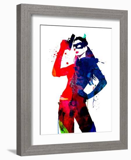 Catwoman Watercolor-Lana Feldman-Framed Art Print