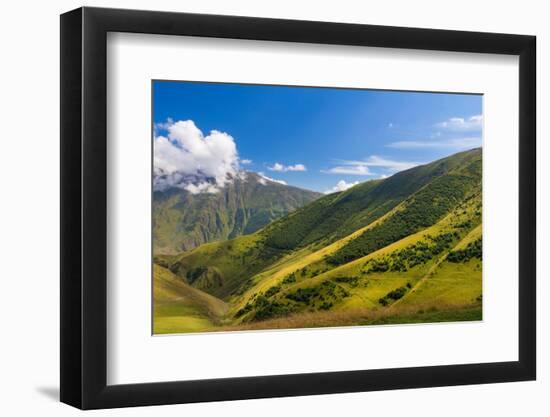 Caucasian mountains near Gergeti, Kazbegi mountains-Jan Miracky-Framed Photographic Print