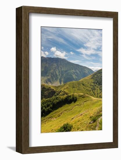 Caucasian mountains near Gergeti, Kazbegi mountains-Jan Miracky-Framed Photographic Print