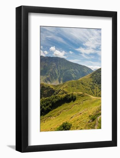 Caucasian mountains near Gergeti, Kazbegi mountains-Jan Miracky-Framed Photographic Print