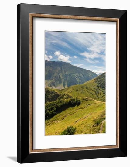 Caucasian mountains near Gergeti, Kazbegi mountains-Jan Miracky-Framed Photographic Print