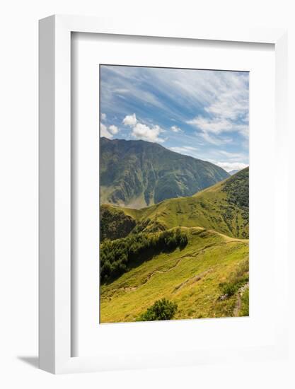 Caucasian mountains near Gergeti, Kazbegi mountains-Jan Miracky-Framed Photographic Print