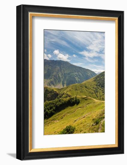 Caucasian mountains near Gergeti, Kazbegi mountains-Jan Miracky-Framed Photographic Print