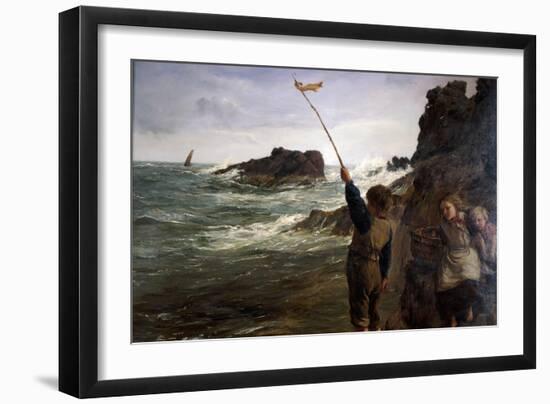 Caught by the Tide, 1869-James Clarke Hook-Framed Giclee Print