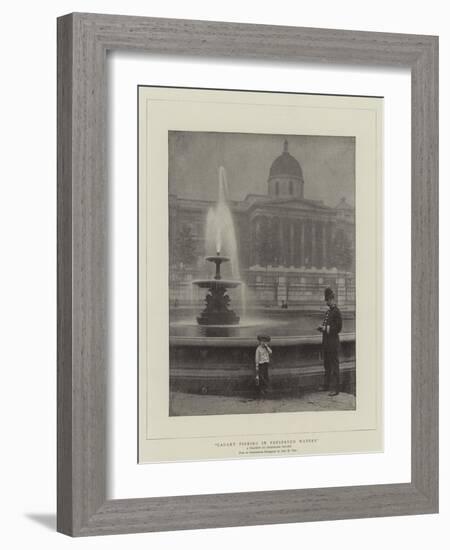 Caught Fishing in Preserved Waters, a Tragedy in Trafalgar Square-null-Framed Giclee Print