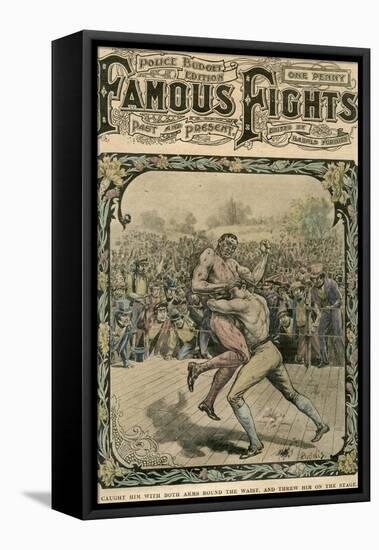 Caught Him with Both Arms Round the Waist, and Threw Him on the Stage, C1890-C1909-Pugnis-Framed Premier Image Canvas