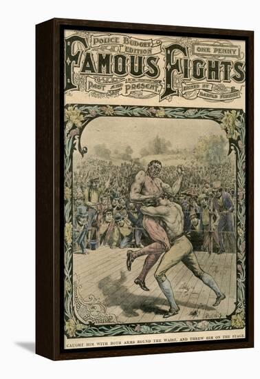 Caught Him with Both Arms Round the Waist, and Threw Him on the Stage, C1890-C1909-Pugnis-Framed Premier Image Canvas