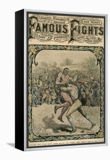 Caught Him with Both Arms Round the Waist, and Threw Him on the Stage, C1890-C1909-Pugnis-Framed Premier Image Canvas