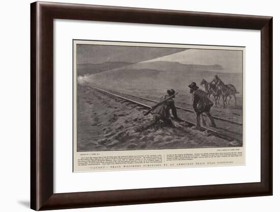 Caught, Train Wreckers Surprised by an Armoured Train Near Edenburg-Joseph Nash-Framed Giclee Print