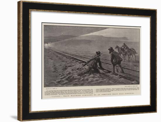 Caught, Train Wreckers Surprised by an Armoured Train Near Edenburg-Joseph Nash-Framed Giclee Print