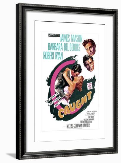 Caught, US poster, James Mason, Robert Ryan, Barbara Bel Geddes, 1949-null-Framed Art Print