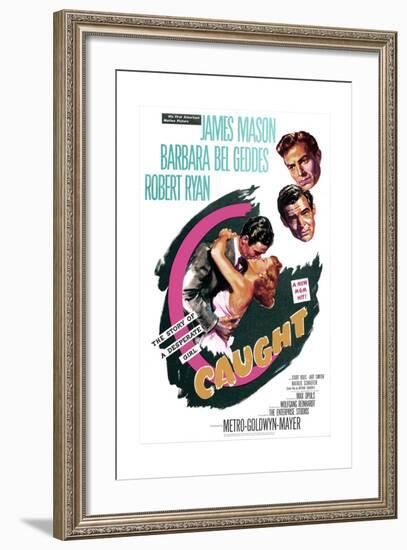 Caught, US poster, James Mason, Robert Ryan, Barbara Bel Geddes, 1949-null-Framed Art Print