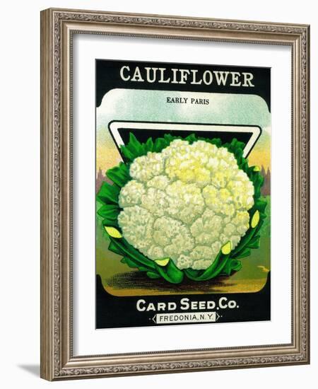 Cauliflower Seed Packet-Lantern Press-Framed Art Print