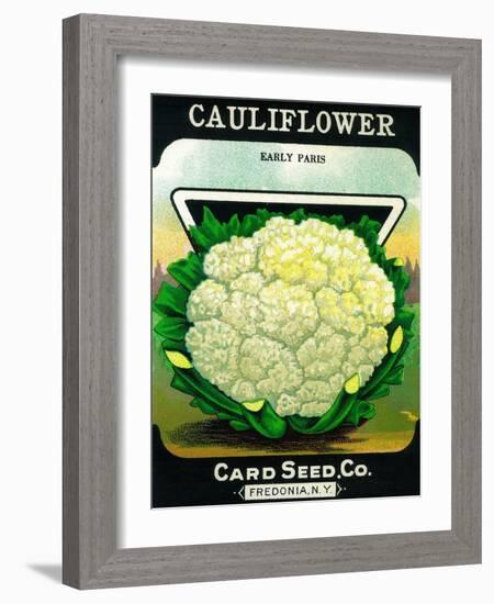 Cauliflower Seed Packet-Lantern Press-Framed Art Print