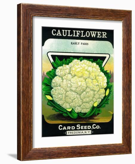 Cauliflower Seed Packet-Lantern Press-Framed Art Print