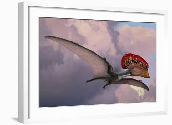 Caupedactylus Ybaka, an Extinct Pterosaur from the Cretaceous Period-null-Framed Art Print