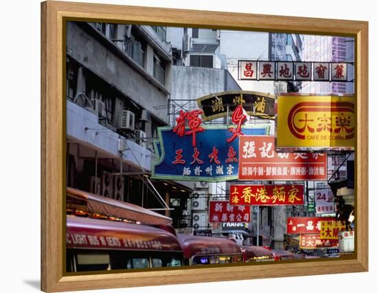 Causeway Bay, Hong Kong Island, Hong Kong, China-Amanda Hall-Framed Premier Image Canvas