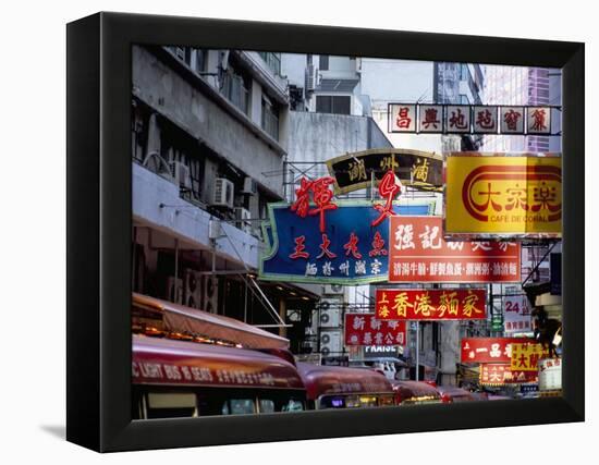 Causeway Bay, Hong Kong Island, Hong Kong, China-Amanda Hall-Framed Premier Image Canvas