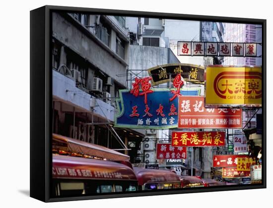 Causeway Bay, Hong Kong Island, Hong Kong, China-Amanda Hall-Framed Premier Image Canvas