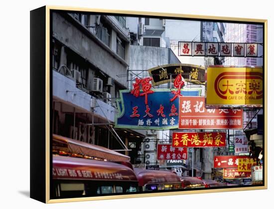 Causeway Bay, Hong Kong Island, Hong Kong, China-Amanda Hall-Framed Premier Image Canvas