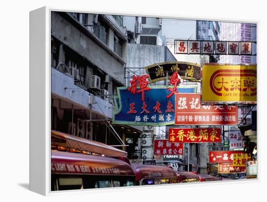 Causeway Bay, Hong Kong Island, Hong Kong, China-Amanda Hall-Framed Premier Image Canvas