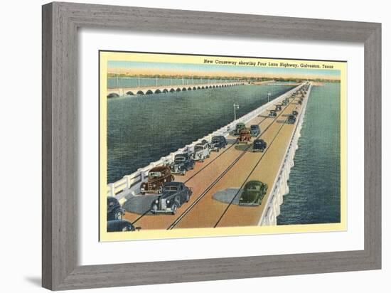 Causeway, Galveston-null-Framed Art Print