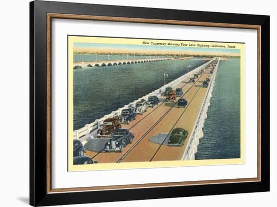 Causeway, Galveston-null-Framed Art Print