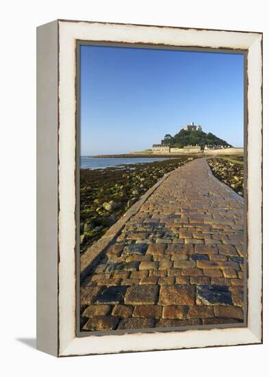 Causeway to St. Michaels Mount, Penzance, Cornwall, England, United Kingdom, Europe-Peter Barritt-Framed Premier Image Canvas