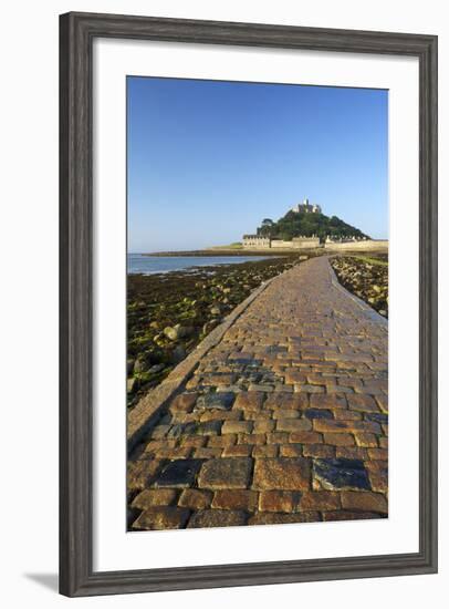 Causeway to St. Michaels Mount, Penzance, Cornwall, England, United Kingdom, Europe-Peter Barritt-Framed Photographic Print