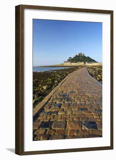 Causeway to St. Michaels Mount, Penzance, Cornwall, England, United Kingdom, Europe-Peter Barritt-Framed Photographic Print