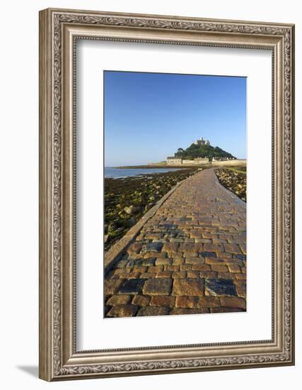 Causeway to St. Michaels Mount, Penzance, Cornwall, England, United Kingdom, Europe-Peter Barritt-Framed Photographic Print