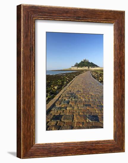 Causeway to St. Michaels Mount, Penzance, Cornwall, England, United Kingdom, Europe-Peter Barritt-Framed Photographic Print