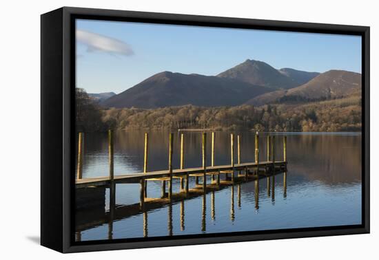 Causey Pike from the boat landing, Derwentwater, Keswick, Lake District National Park, Cumbria, Eng-James Emmerson-Framed Premier Image Canvas