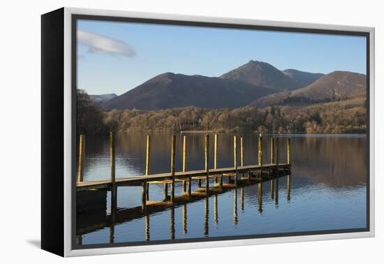 Causey Pike from the boat landing, Derwentwater, Keswick, Lake District National Park, Cumbria, Eng-James Emmerson-Framed Premier Image Canvas