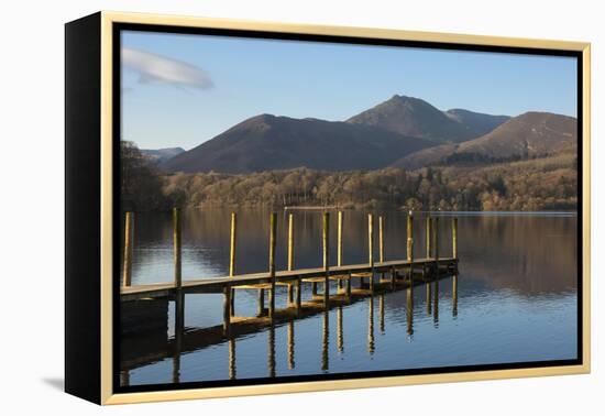 Causey Pike from the boat landing, Derwentwater, Keswick, Lake District National Park, Cumbria, Eng-James Emmerson-Framed Premier Image Canvas