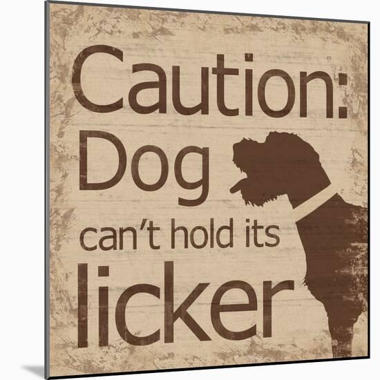 Caution Dog B-Lauren Gibbons-Mounted Art Print