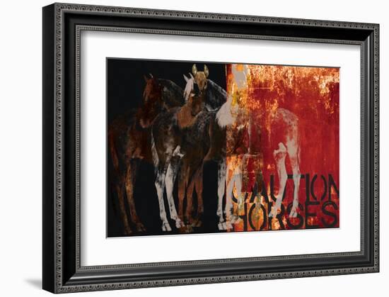 Caution Horses-Parker Greenfield-Framed Art Print