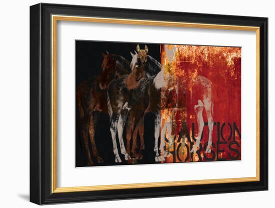 Caution Horses-Parker Greenfield-Framed Art Print