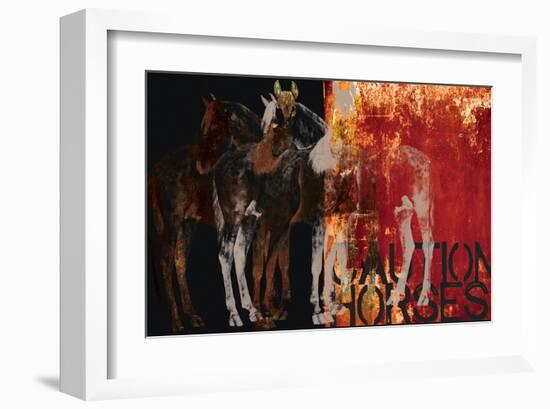 Caution Horses-Parker Greenfield-Framed Art Print