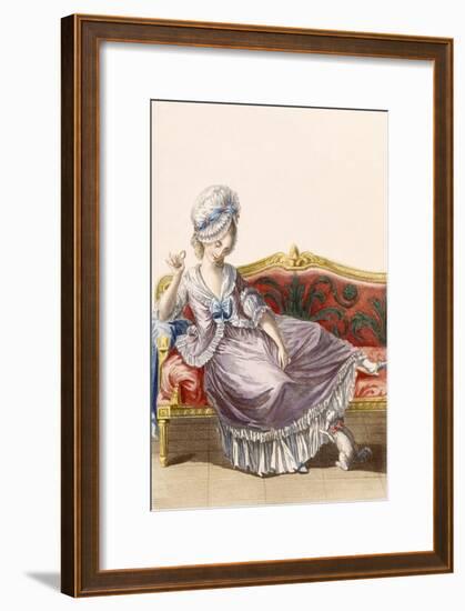 Cavaco a La Polonaise, Engraved by Dupin, Plate from 'Galeries Des Modes Et Costumes Francais'-Pierre Thomas Le Clerc-Framed Giclee Print