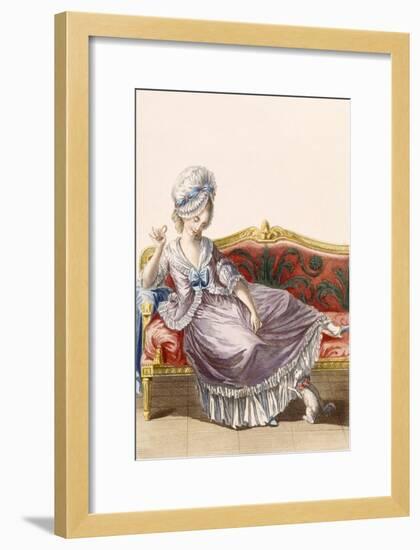 Cavaco a La Polonaise, Engraved by Dupin, Plate from 'Galeries Des Modes Et Costumes Francais'-Pierre Thomas Le Clerc-Framed Giclee Print