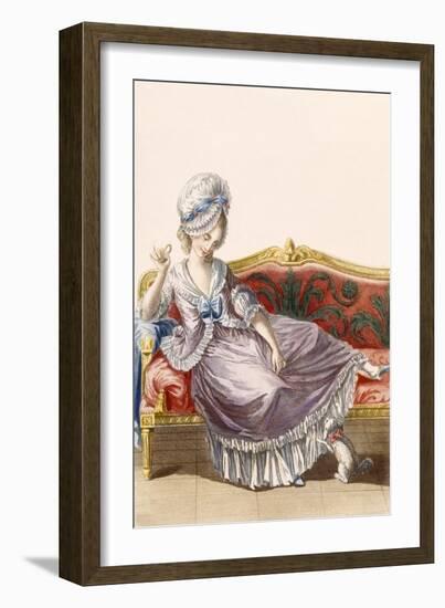 Cavaco a La Polonaise, Engraved by Dupin, Plate from 'Galeries Des Modes Et Costumes Francais'-Pierre Thomas Le Clerc-Framed Giclee Print