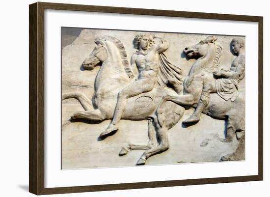 Cavalcade from the West Frieze of the Parthenon-null-Framed Photographic Print