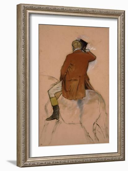 Cavalier en habit rouge-Edgar Degas-Framed Giclee Print