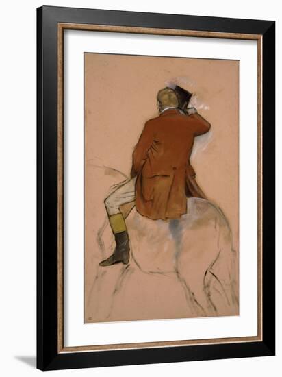 Cavalier en habit rouge-Edgar Degas-Framed Giclee Print