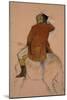 Cavalier en habit rouge-Edgar Degas-Mounted Giclee Print