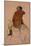 Cavalier en habit rouge-Edgar Degas-Mounted Giclee Print
